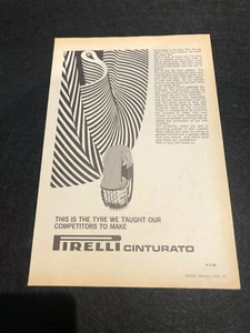 Pirelli Cinturato Original Print Advertising 1968 - Foto 1 di 1