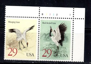 #2867-68 1994 29-cent Cranes se-tenant pair MNH w/plate# - Picture 1 of 1