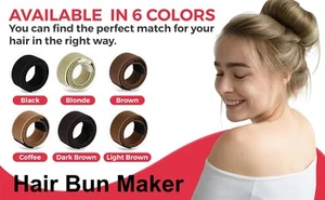 Womens Girls Magic Hair Snap Easy Bun Snap Styling French Twist Maker Free Post - Picture 1 of 43