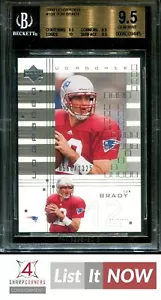 2000 U.D. GRADED #104 TOM BRADY RC ROOKIE #'D/1325 BGS 9.5 GEM MINT A2229-445