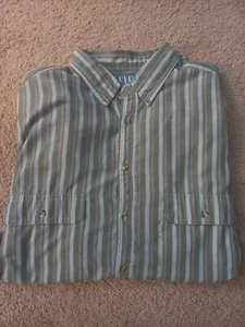 Levis San Francisco XL Mens Long Sleeve Button Striped Western Style Shirt EUC - Picture 1 of 7