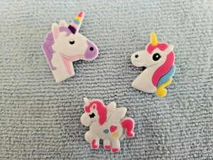 UNICORNS shoe charms/cake toppers!! Set of 3!! FAST USA SHIPPING!! - Picture 1 of 5