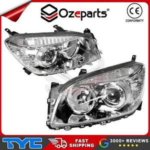 Set / Pair LH+RH Head Light Lamp Chrome For Toyota RAV4 ACA30 2005~2008 - Picture 1 of 5