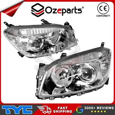 Set / Pair LH+RH Head Light Lamp Chrome For Toyota RAV4 ACA30 2005~2008 - image 1 of 4