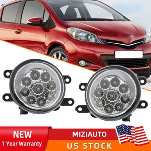 Clear LED Front Bumper Fog Light Lamp Assembly For 2007-2012 Toyota Yaris RAV4 - Picture 1 of 14