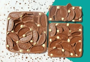 Terry's Chocolate Orange, Belgian Milk OR White Choc Slab Bar. Handmade Gift - Picture 1 of 10
