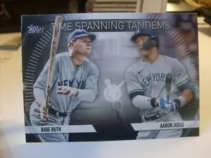 2023 Topps Update Time Spanning Tandems #TS-7 - Aaron Judge / Babe Ruth 23-404 - Picture 1 of 2