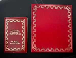 Montres Louis Cartier Uhr Garantie Zertifikat Buch & Halter - Bild 1 von 4