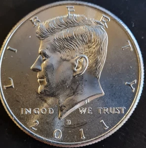JFK HALF DOLLAR -2011 D - VERY LOW MINTAGE - NIFC - BU - FREE SHIPPING - Bild 1 von 2