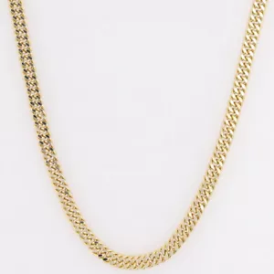 3.8mm Curb Link Chain 16" Necklace 10k Yellow Gold Türkiye 6.22 Grams - Picture 1 of 5