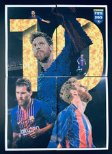 2017-18 Panini FIFA 365 #4-7 Lionel Messi Barcelona 4 pieces puzzle sticker