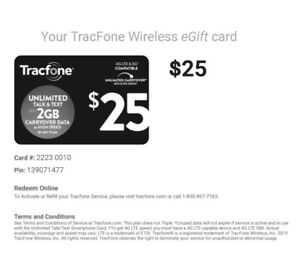 TracFone $25 Unlimited Talk, Text, 2GB Data 30–Day Plan 