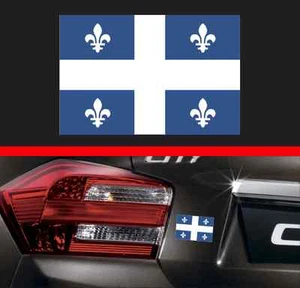 4" Quebec Province Flag Vinyl Decal Bumper Sticker QC Canada Macbook Car Sticker - Picture 1 of 3