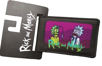 Rick And Morty IV Bifold ID Wallet Money Clip Bioworld Adult Swim - Image 1 of 4