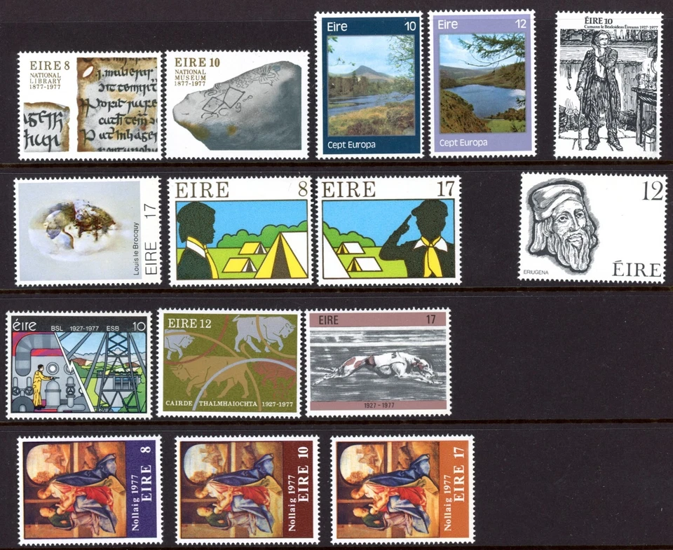 Ирландия 1977 год набор Скотт #411-425 полный памятные MNH - Изображение 1 из 1