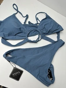 Bikini Set for Women Two Piece Swimsuits High Waisted Cut Out Tie Front - Picture 1 of 1