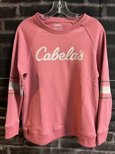 Sudadera Cabelas Cuello Redondo Rosa Para Mujer Talla Pequeña Gráficos Envejecidos - Imagen 1 de 4