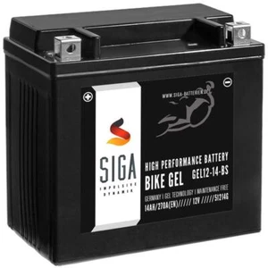 Batterie moto SIGA GEL YTX14-BS 14Ah 12V 270A/EN GEL12-14-BS, YTX14-4, 51214 - Photo 1/5