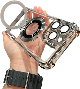 Funda de Teléfono Clarioy, Soporte Magnético Anti-Caída Funda Transparente para iPhone 16 Pro Max - Imagen 1 de 19