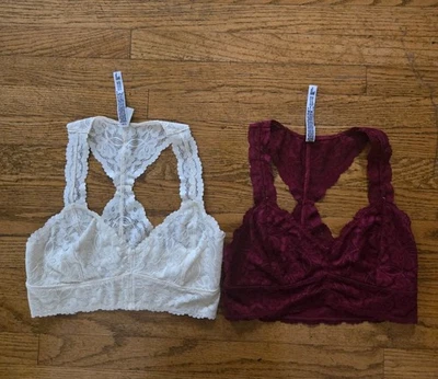 Juego de 2 bralette de encaje galón Intimately Free People talla pequeña Foto 1 de 4