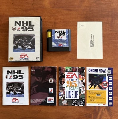 NHL 95 (Sega Genesis) CIB Complete w/ Registration Card, Poster & Manual -Tested - Image 1 of 4