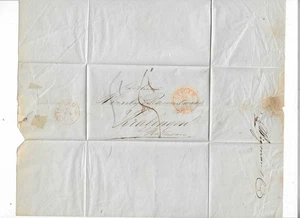 1856 BRIEFMARKENLOSER FALTBRIEF, LEIDEN NIEDERLANDE NACH ROTTERDAM - Bild 1 von 2