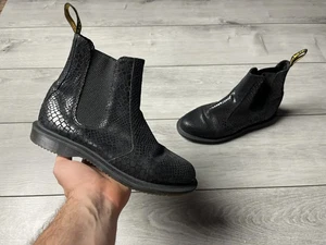 Dr Martens FLORA SNAKE-PATTERN CHELSEA BOOTS size 7us wmns - Picture 1 of 8