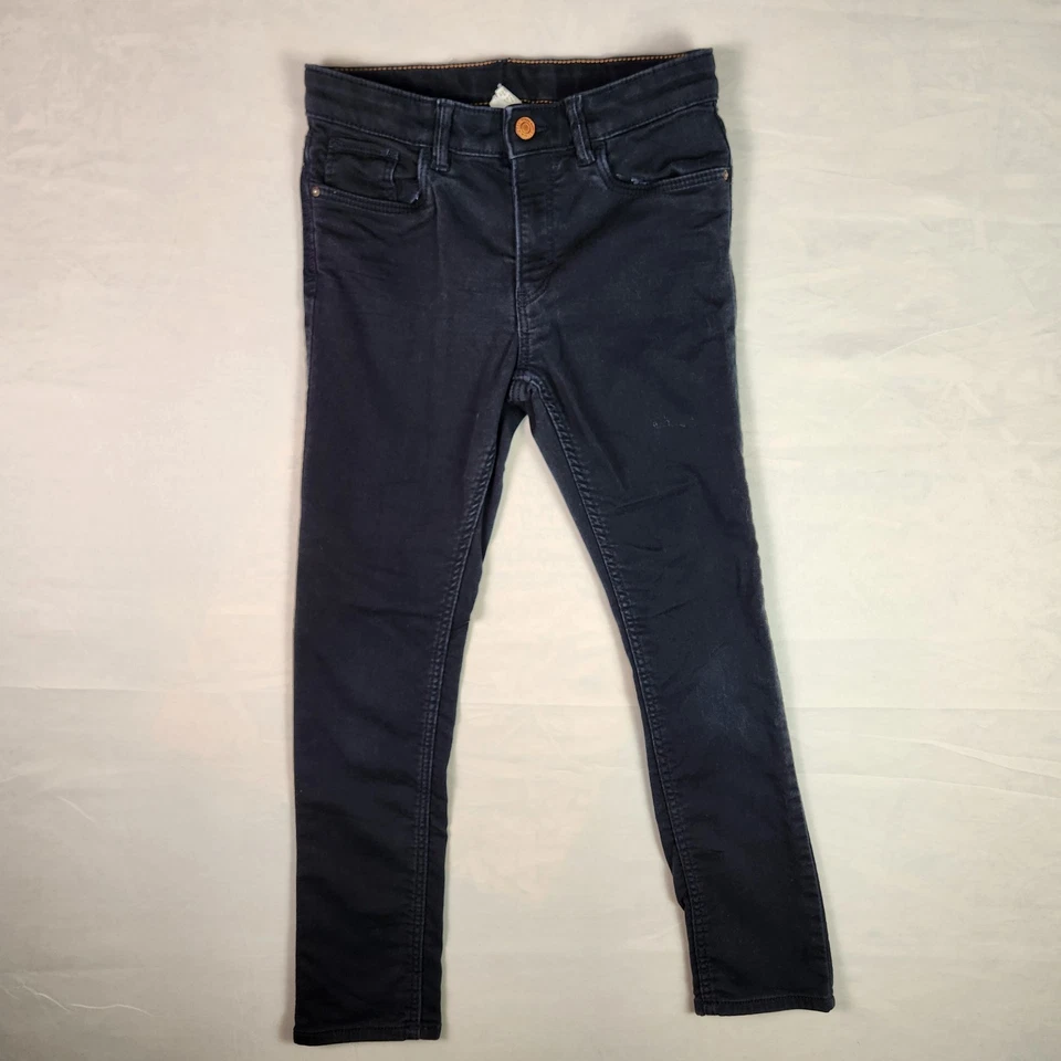 H&M узкие джинсы джинсовой ткани девочек размер 10 черный регулируемая талия - Изображение 1 из 4
