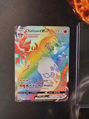 Pokémon TCG: Charizard VMAX Rainbow Secret Rare 074/073 Champion's Path 💎NM💎 - Image 1 of 4