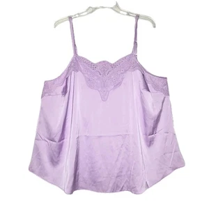 Torrid Sophie Satin Lace Trim Cami Top Size 1 1X Womens Plus Orchid Purple - Picture 1 of 10