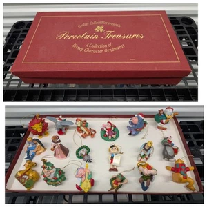 Grolier Disney Christmas Ornaments 18 Porcelain Treasures Collectibles Vintage - Picture 1 of 11
