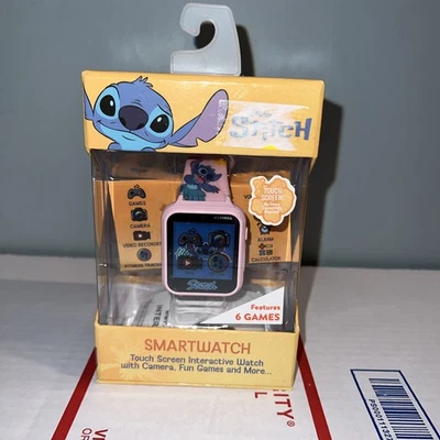Smartwatch Disney Stitch infantil com 10 rostos personalizáveis, câmera, voz rosa - Imagem 1 de 4