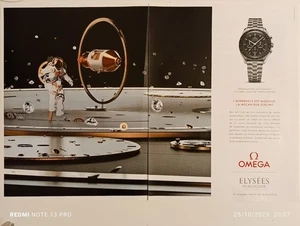 OMEGA vintage Watch Print Ad !! " Luxury Silver Watch " - Picture 1 of 1
