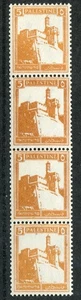 Palestina 1927-45 Bobina 5m SG 93a tira de 4 sin montar como nueva (cat. £72+) - Imagen 1 de 2