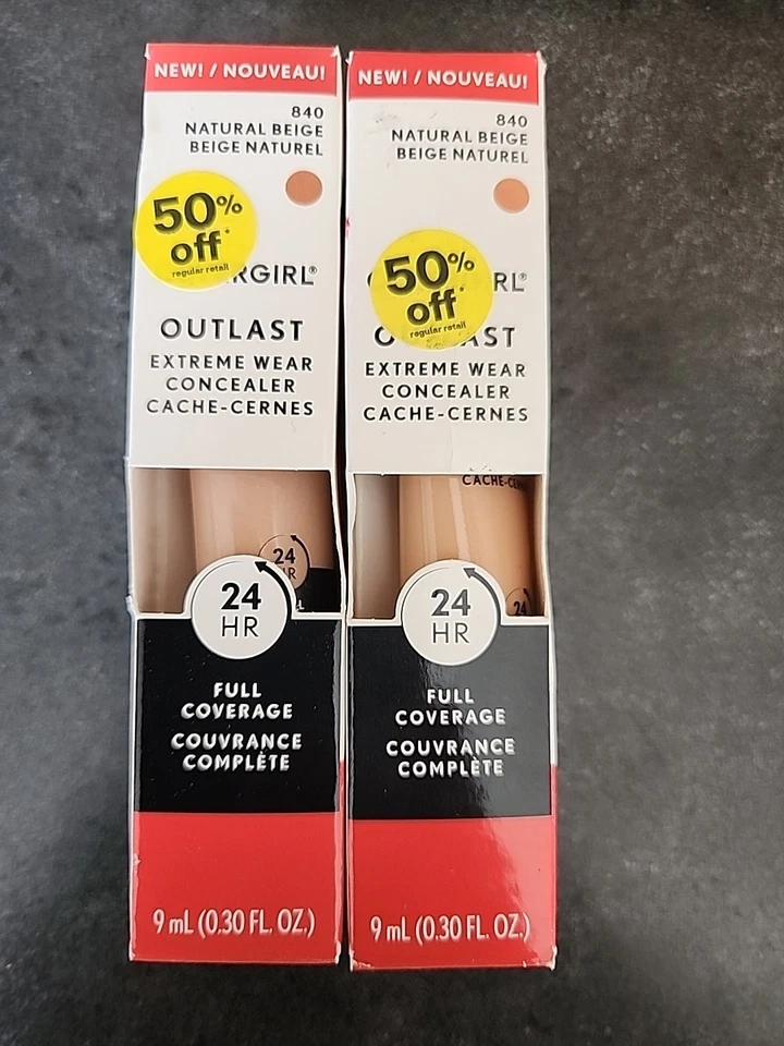 COVERGIRL Outlast Extreme Wear 24HR Concealer - 840 Natural Beige 0.30 Oz