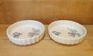 2 Pfaltzgraff Grapes/Grapevine 6¼"W x 1½"H Fluted/Ribbed Bowls/Ind. Casserole. - Afbeelding 1 van 7