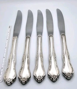 Menge 5 Oneida Community Affection Versilbert Tafelmesser 9"  - Bild 1 von 2
