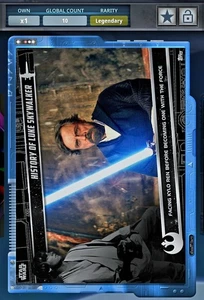 Topps Star Wars Digital Card Legendary Gilded History of Luke FACING KYLO BEFORE - Bild 1 von 4