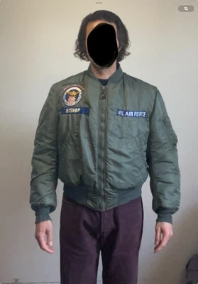 Authentique Bomber MA-1 D'époque Alpha Industries ( De 1964 ) , Taille M/L - Photo 1/4