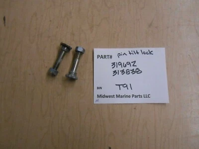 319692, 313838 OMC Johnson Evinrude E25TECTE 25hp Outboard Motor tilt pins T91 - Image 1 of 3