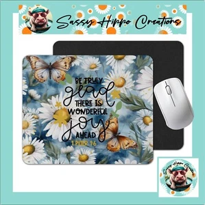 Tapis de Souris 1 Pierre 1:6 Soyez Vraiment Heureux Là Antidérapant Facile Nettoyage Sublimé - Photo 1/4