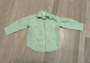 Janie and Jack Boys Light Green Size 2T Linen Button Up Dress Shirt - Picture 1 of 7