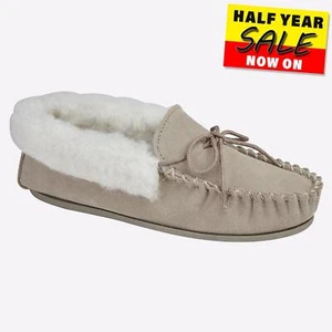 Mokkers Emily Moccasin Womens Cosy Comfort Thermal Slip On Slippers Grey - Picture 1 of 1