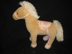RARE MADISON CHIC 2017 BEAUTIFUL PONY HORSE CHECKS AND FLOWERS PLUSH CUTE - Picture 1 of 3