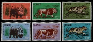 Guinea 1962 - Mi-Nr. 128-133 ** - MNH - Wildtiere / Wild animals - Bild 1 von 1