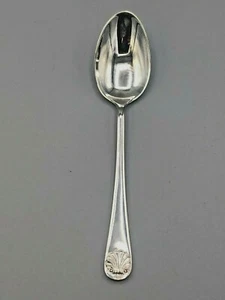 Vintage Sterling Demitasse Spoon 4", English Hallmarks, shell handle - Picture 1 of 3