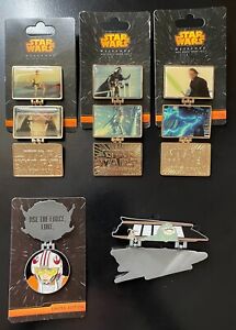 DISNEY STAR WARS WEEKEND 2015 FIVE PIN LOT PASSHOLDER & LIMITED EDITIONS RARE!