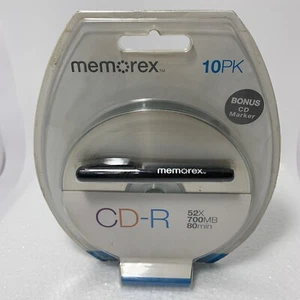 Marcador de CD adicional Memorex CD-R paquete de 10 52X 700MB 80 minutos - Imagen 1 de 5