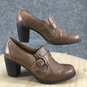 Natural Soul Boots Womens 10M Carlo Slip On Low Ankle Bootie Brown Faux Leather - Picture 1 of 20