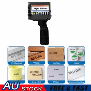Upgraded Handheld Inkjet Printer Label Date Number LOGO Barcode QR Coding AU - Picture 1 of 21